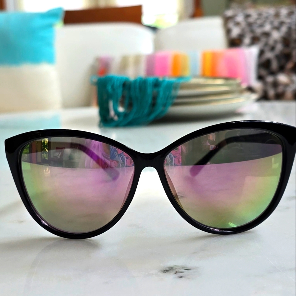 Cateye Black Acetate Sunglasses Polarized
